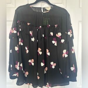 Black flowy kate spade XL top. New.